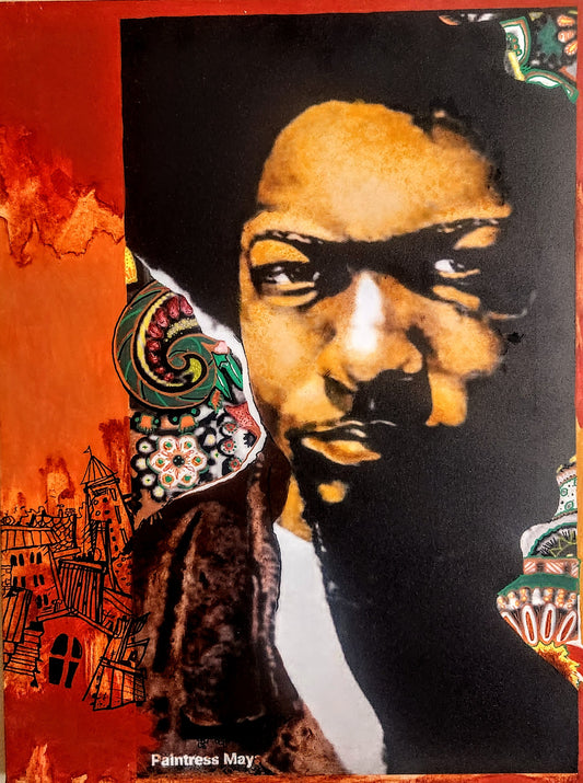 "KING Gulley" 2024.         Acrylic, enamel,pen, glaze   18"x 24"                           URBAN Fresh Painted Prints