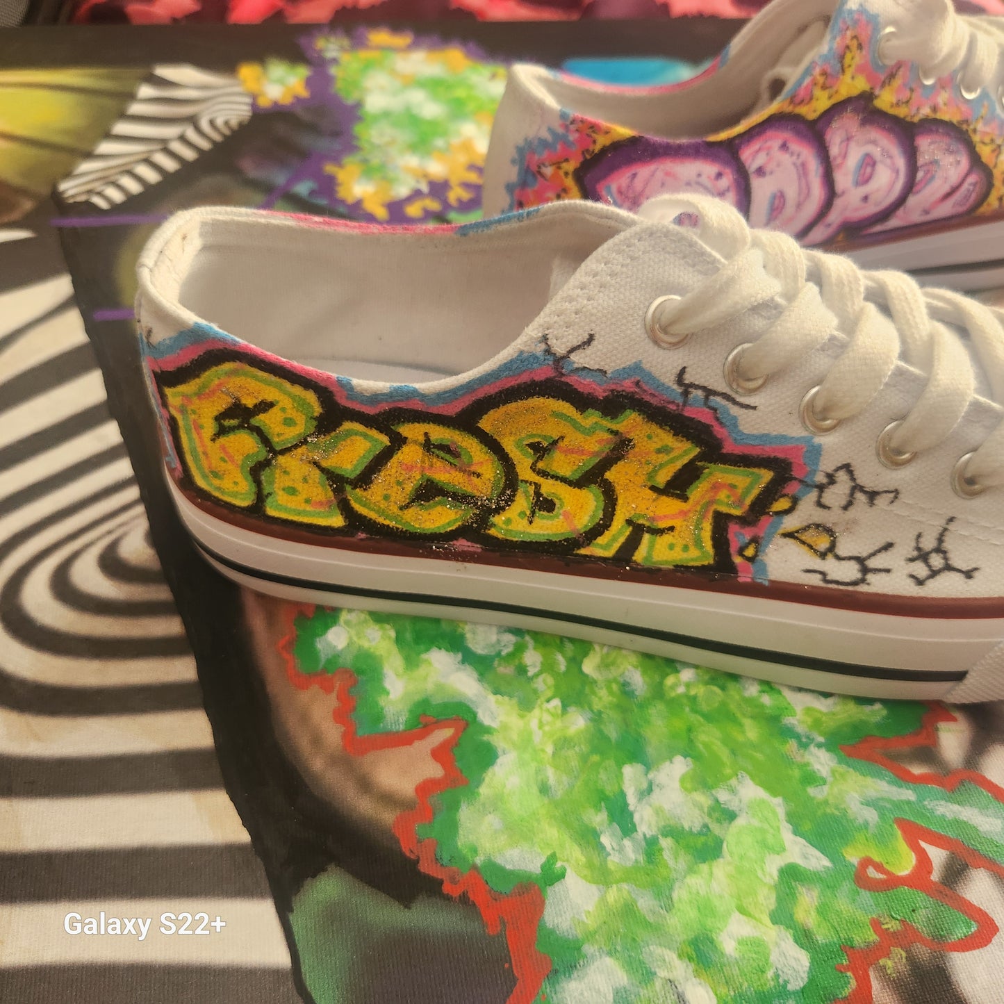 "FRESH DoPE"- WHITE Canvas Skate Kickz