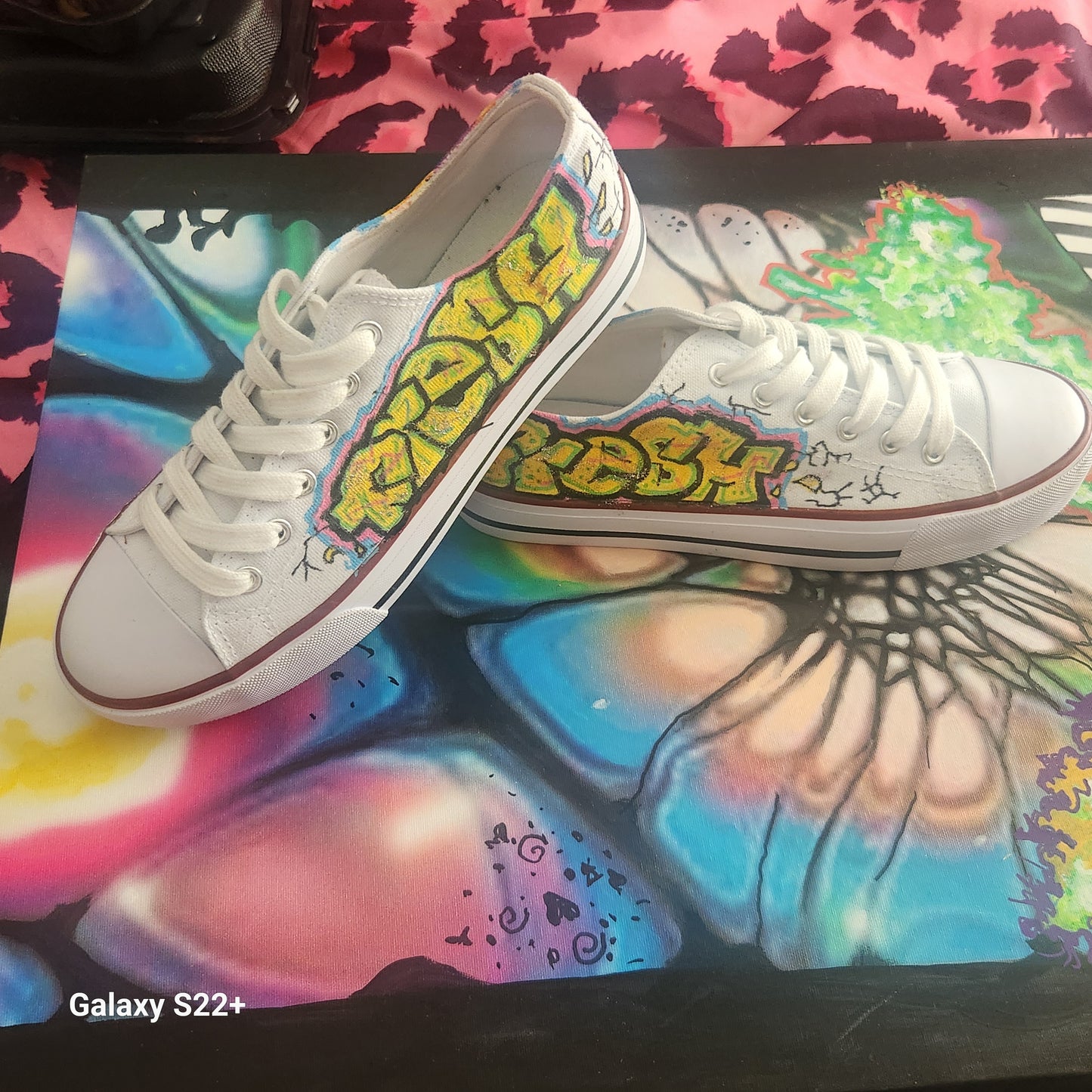"FRESH DoPE"- WHITE Canvas Skate Kickz