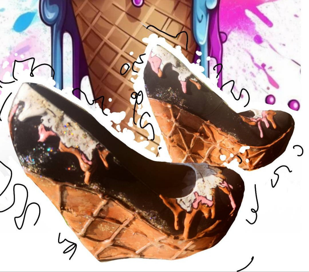 🍓 Neapolitan Sundae Waffle Cone Wedge