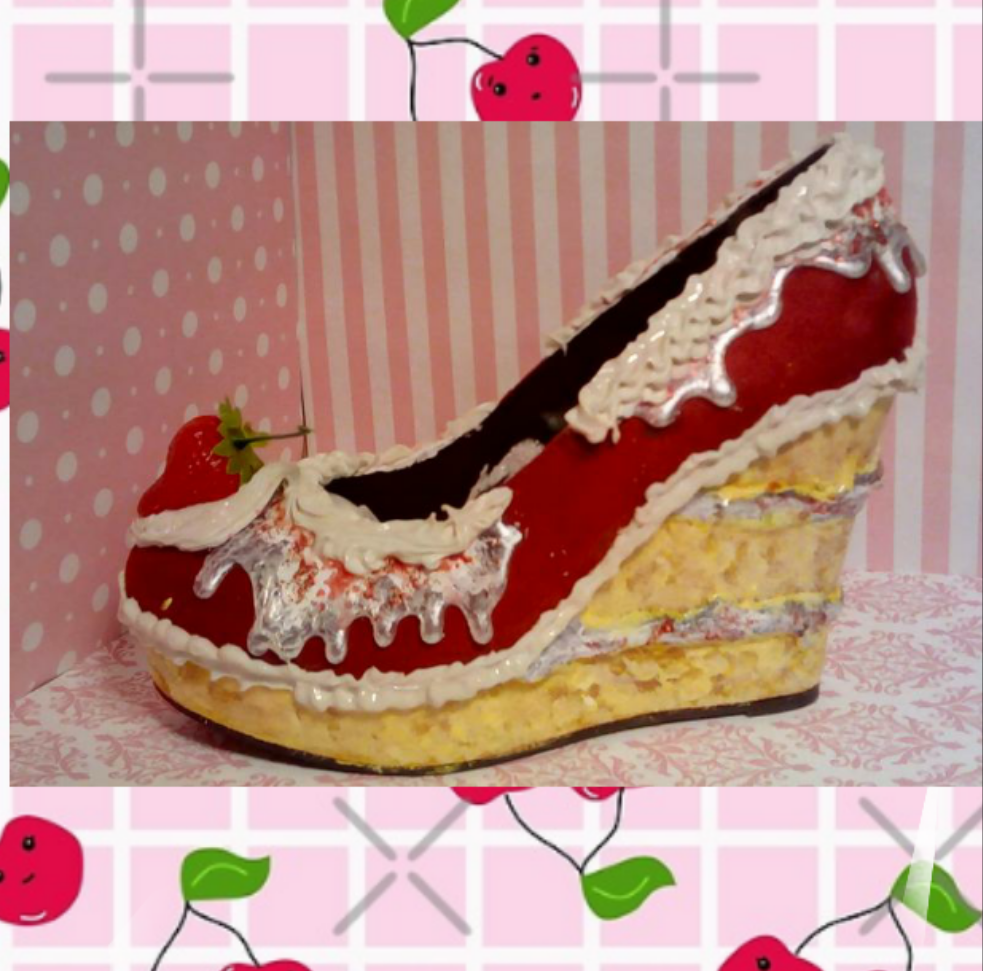 🍓 Strawberry Shortcake Cake Wedge Heels