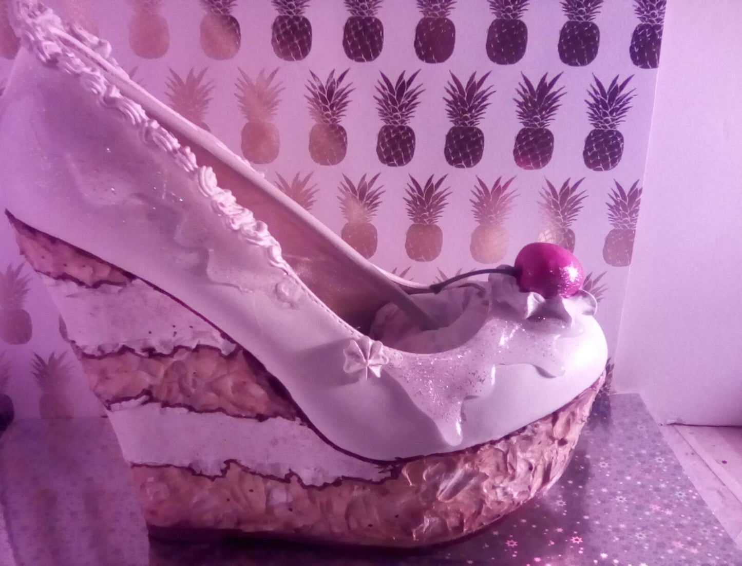 ✨️ Royal Wedding Cake Wedge Heels