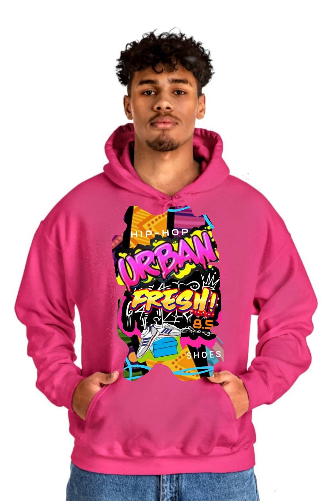 "An-URBAN Fresh Logo" PINK Sweatshirt Hoodie- URBAN Fresh Hoodiez
