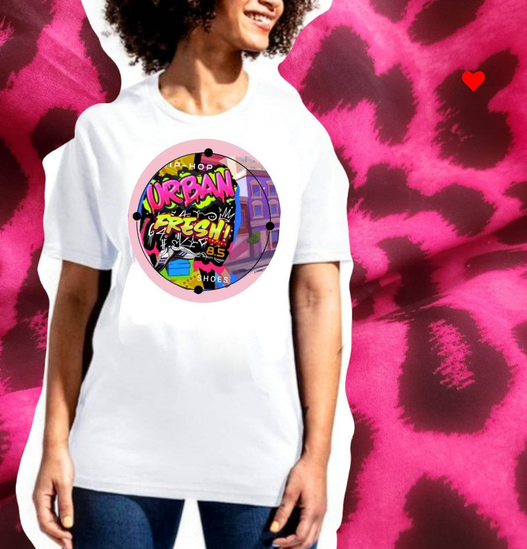 "URBAN Fresh Round Logo" PINK Sweatshirt Hoodie-         URBAN Fresh Hoodiez