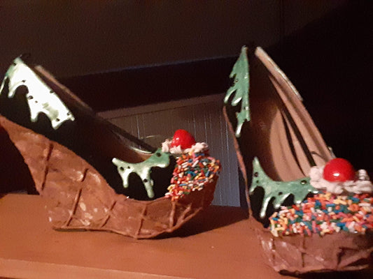 (Copy) 🍫Mint Chocolate Chip Ice Cream Cone Wedge Heels