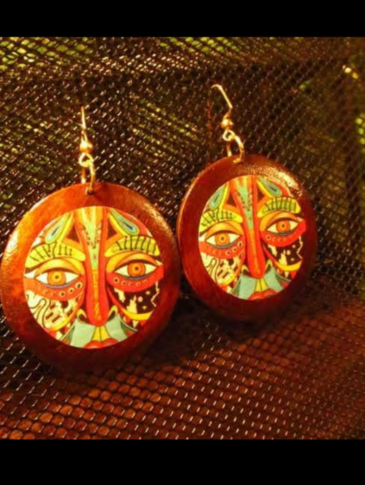 Wooden Tribal Earrings II- URBAN Fresh Jewelz