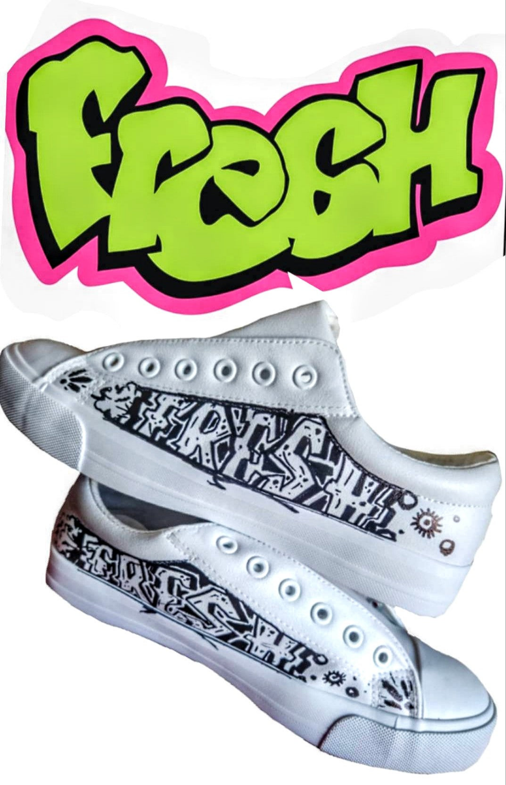 "FRESH Clr/BlkWht OG" Skate Sneaker Shoe-                URBAN Fresh Shoez