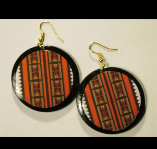 Wooden Tribal Earrings- URBAN Fresh Jewelz