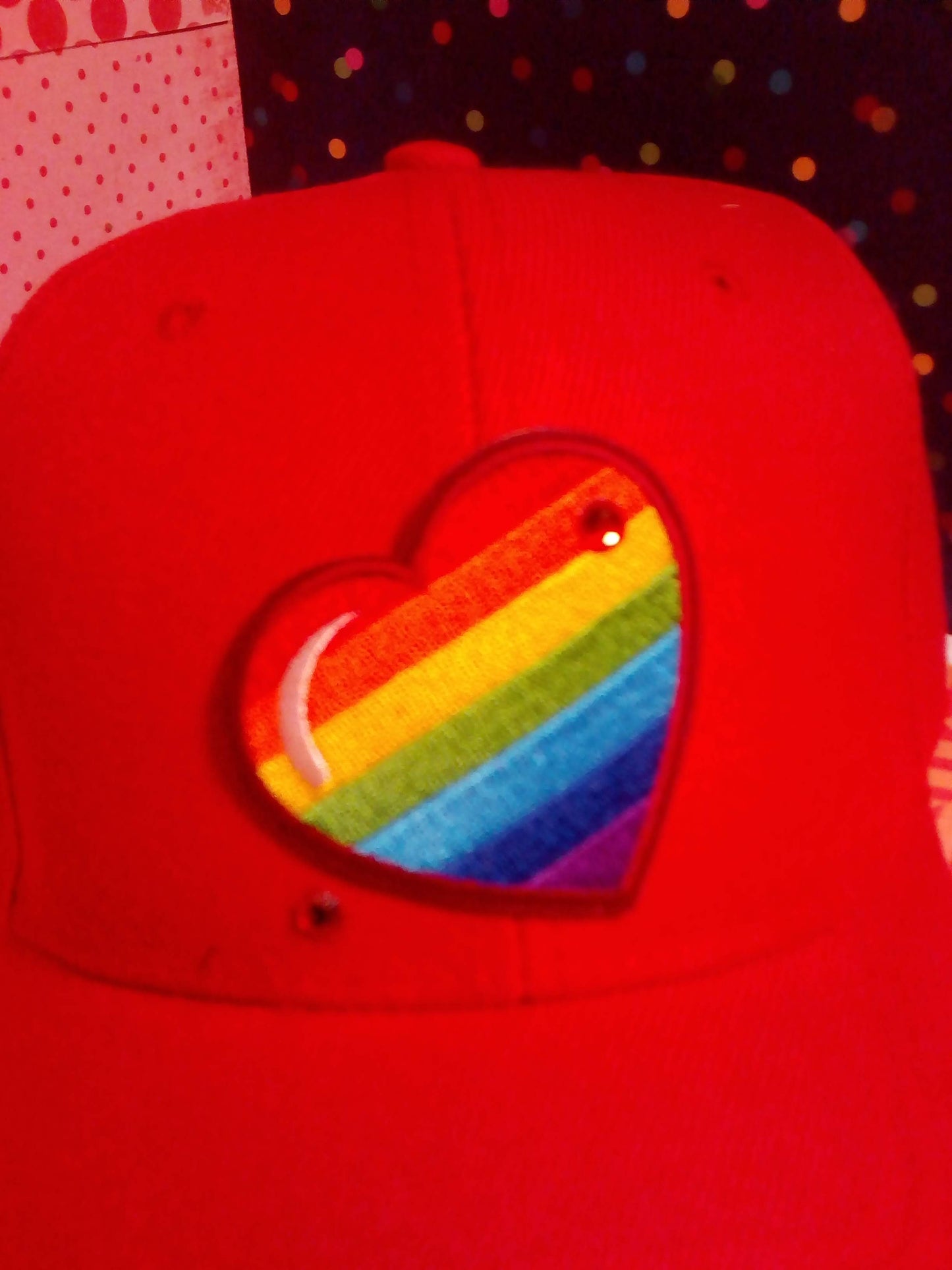 URBAN Fresh- Red Heart Hat w/ Swarovski Crystals-URBAN Fresh Hatz