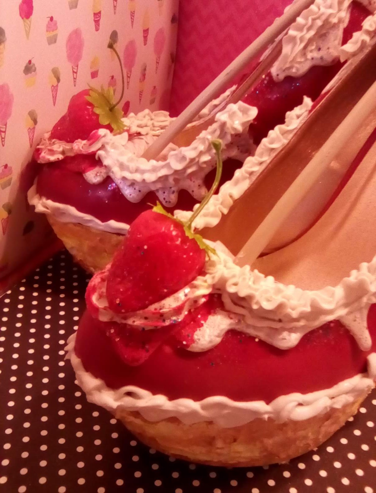 🍓 Strawberry Shortcake Cake Wedge Heels
