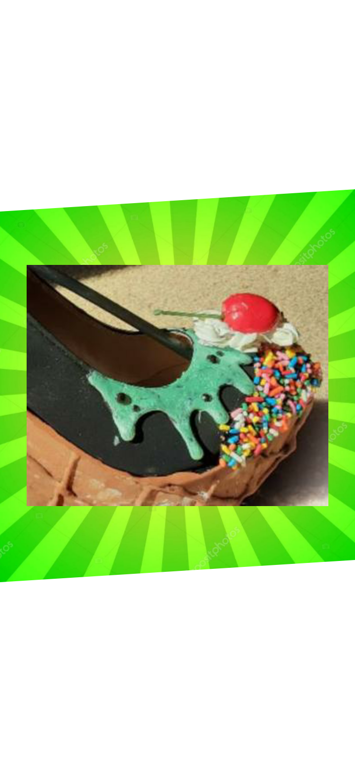 (Copy) 🍫Mint Chocolate Chip Ice Cream Cone Wedge Heels
