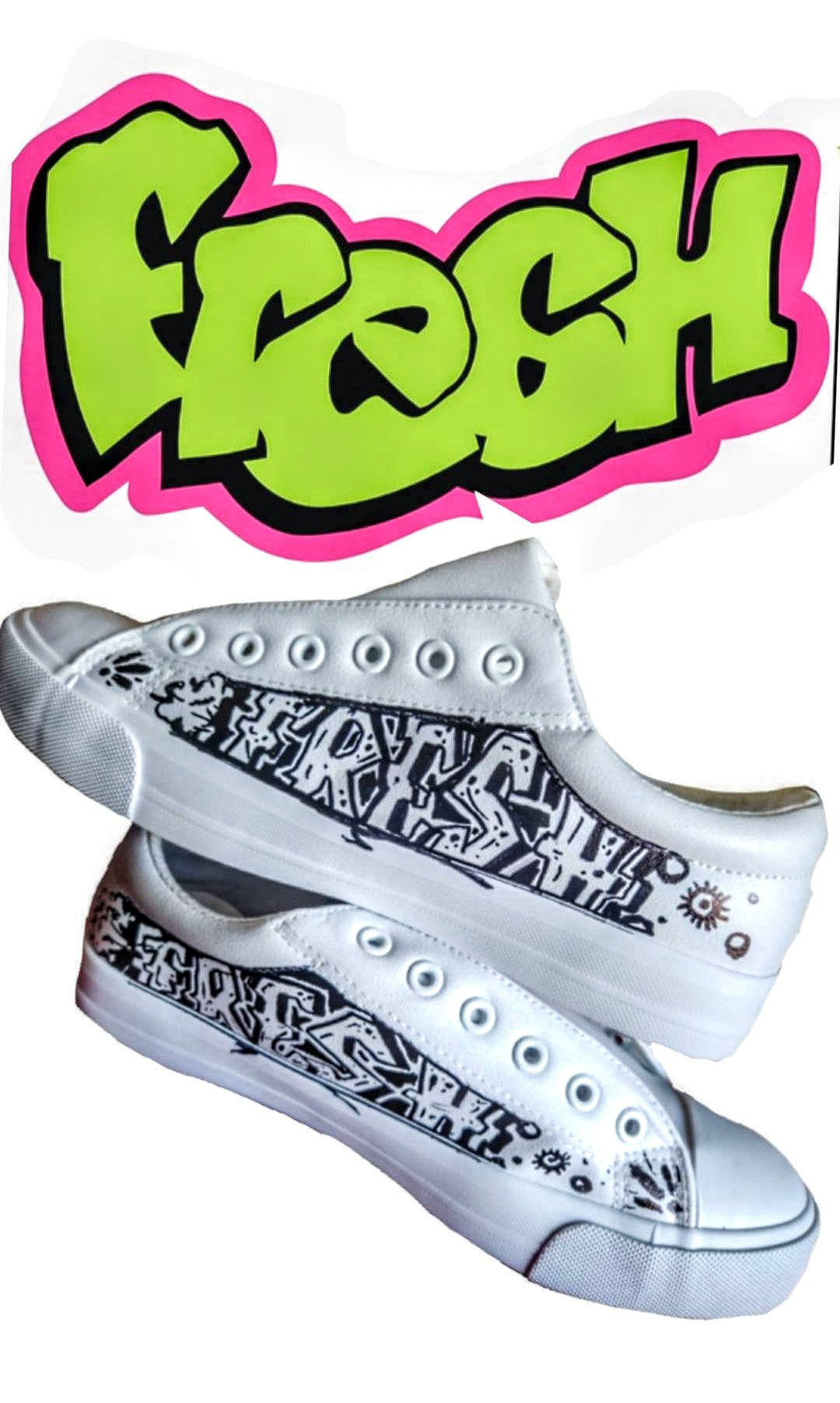 "FRESH Clr/BlkWht OG" Skate Sneaker Shoe-                URBAN Fresh Shoez