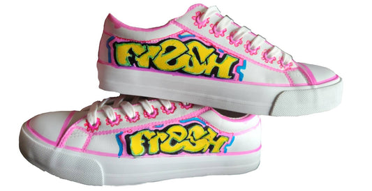 "FRESH Clr/BlkWht OG" Skate Sneaker Shoe-                URBAN Fresh Shoez