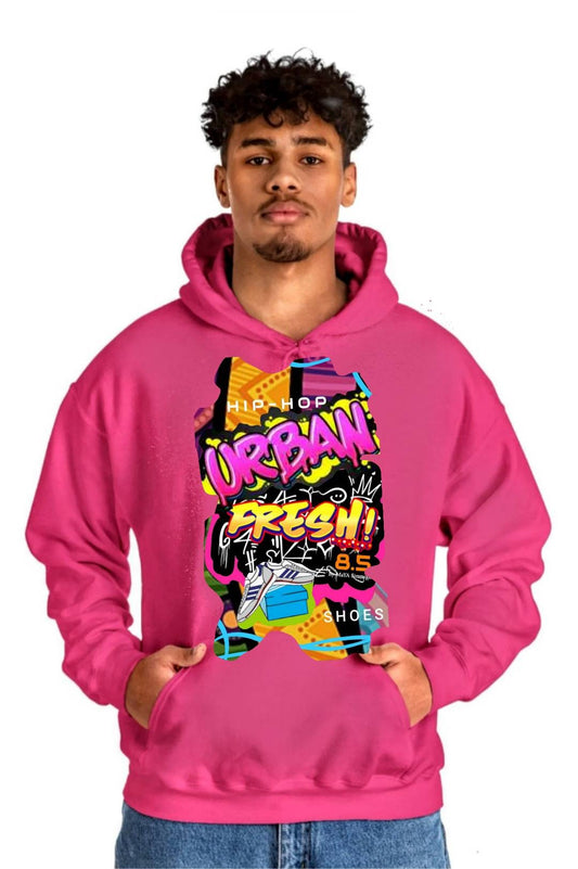 "An-URBAN Fresh Logo" PINK Sweatshirt Hoodie-         URBAN Fresh Hoodiez